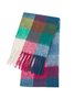 Casual Gradient Check Pattern Long Wool Scarf Everyday Clothes Matching