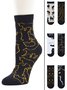 Casual Simple Black Cat Pattern Socks