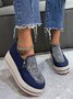 Rhinestone Side Zip Platform Shoes