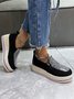Rhinestone Side Zip Platform Shoes