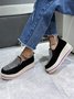 Rhinestone Side Zip Platform Shoes