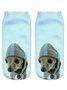 Casual 3D Printing Gradient Color Dog Pattern Socks Everyday Home