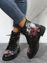 Alice Rabbit Cartoon Graphic Lace Up Boots