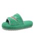 Alphabet NICE Embroidered Furry Slippers