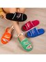 Alphabet NICE Embroidered Furry Slippers