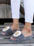 Daisy Furry Home Slippers One Size Small