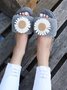 Daisy Furry Home Slippers One Size Small