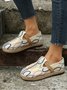 Bohemian Ethnic Style Geometric Straw Sole Portable Shoe