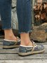 Bohemian Ethnic Style Geometric Straw Sole Portable Shoe