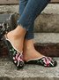 Boho Ethnic Floral Embroidery Mules