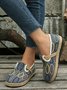 Bohemian Ethnic Style Geometric Straw Sole Portable Shoe