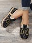 Bohemian Ethnic Style Geometric Straw Sole Portable Shoe