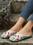 Boho Ethnic Floral Embroidery Mules