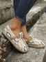 Bohemian Ethnic Style Geometric Straw Sole Portable Shoe