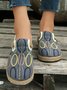 Bohemian Ethnic Style Geometric Straw Sole Portable Shoe