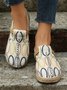 Bohemian Ethnic Style Geometric Straw Sole Portable Shoe