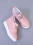 Letter Stitching Inner Heightening Round Toe Wedges