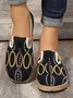 Bohemian Ethnic Style Geometric Straw Sole Portable Shoe