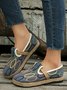 Bohemian Ethnic Style Geometric Straw Sole Portable Shoe