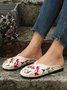 Boho Ethnic Floral Embroidery Mules