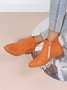 Velvet Plain Zip-Up Ankle Boots