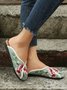 Boho Ethnic Floral Embroidery Mules
