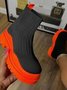 Comfortable Soft Round Toe Mid Heel Short Knit Stretch Sock Boots