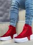 Women's Comfort Platform Lace Up High-Top Sneakers