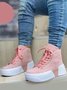 Women's Comfort Platform Lace Up High-Top Sneakers
