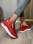 Glossy Slip-on Slip-on Inner Heightening Platform Wedge Sneakers