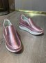 Glossy Slip-on Slip-on Inner Heightening Platform Wedge Sneakers