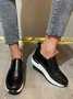 Glossy Slip-on Slip-on Inner Heightening Platform Wedge Sneakers