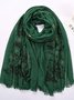 Ethnic Vintage Cotton Linen Floral Pattern Scarf Silk Scarf Shawl