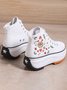 Ethnic Embroidered Floral High-Top Platform Espadrilles
