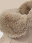 Women's Fleece Warm Chunky Heel Round Toe Ski Boots