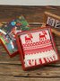 Christmas Snowflake Elk Pattern Scarf Scarf Double Sided Scarf Christmas Gift Box