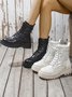 Down Panel Thermal Biker Boots