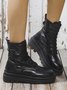Down Panel Thermal Biker Boots