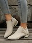 Bow Knot Chunky Heel Pointed Toe Booties
