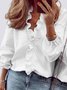 Polyester Fibre V Neck Floral Loose Blouses