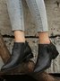 Bow Knot Chunky Heel Pointed Toe Booties