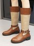 Vintage Ethnic Floral Embroidered Western Cowboy Boots Rider Boots