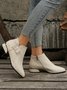 Bow Knot Chunky Heel Pointed Toe Booties