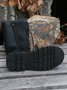 Lace-Up Platform Long Round Toe Rider Boots