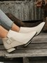 Bow Knot Chunky Heel Pointed Toe Booties
