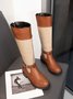 Vintage Ethnic Floral Embroidered Western Cowboy Boots Rider Boots