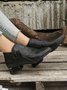 Bow Knot Chunky Heel Pointed Toe Booties