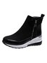 Faux Suede Panel Sports Booties
