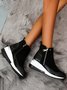 Faux Suede Panel Sports Booties