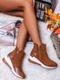 Faux Suede Panel Sports Booties